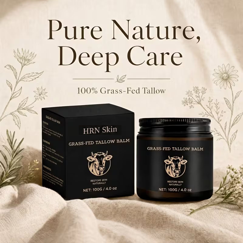Grass-Fed Tallow & Honey Balm; Nourishes Face And Body; Deep Hydration And Skin - 4.0oz.