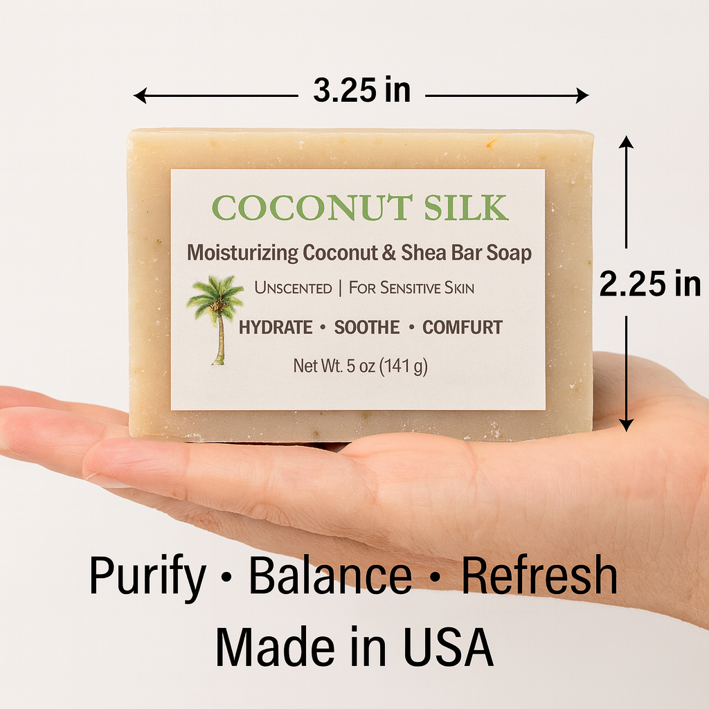Coconut Silk – Moisturizing Coconut & Shea Bar Soap