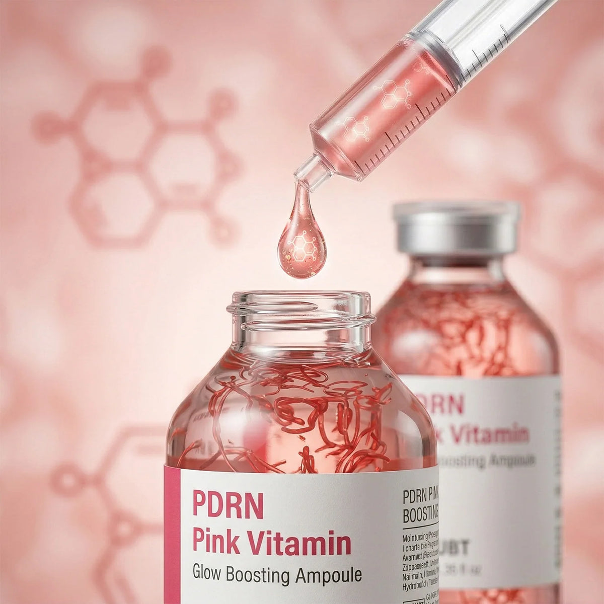 BARUBT PDRN Pink Vitamin Glow Boosting Ampoule for Cellular Repair, Hydration & Radiance, Facial Serum - 40 ml