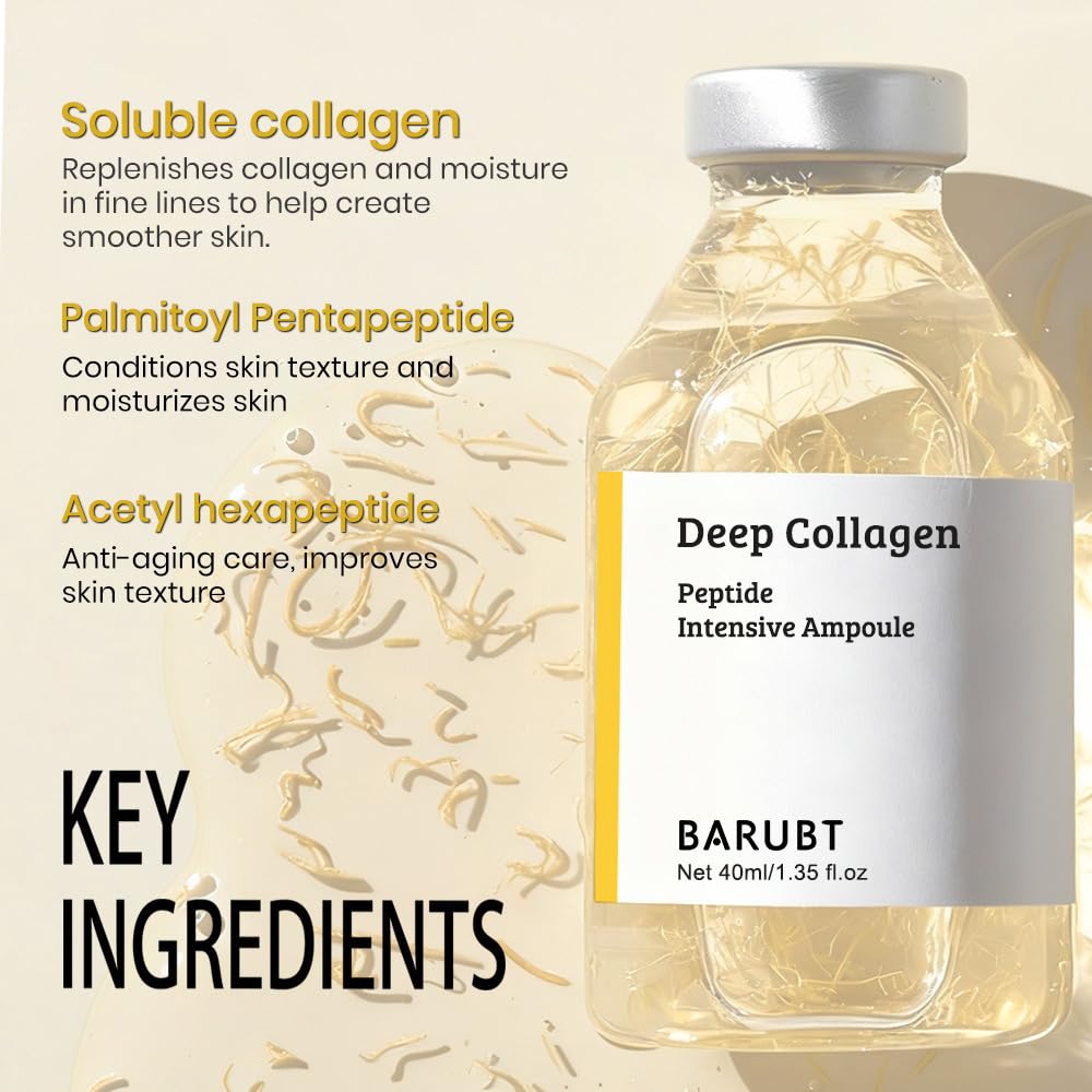 BARUBT Deep Collagen Peptide Intensive Ampoule, Anti-Aging Facial Serum - 40 ml